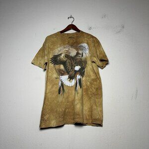 The Mountain Men L Shirt Tie Dye Eagles Abstract Art Brown Tan Graphic Tribal